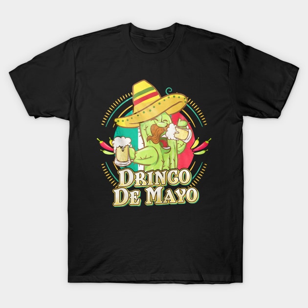 Drinko De Mayo Mexican Hat Cactus T-Shirt by toiletpaper_shortage